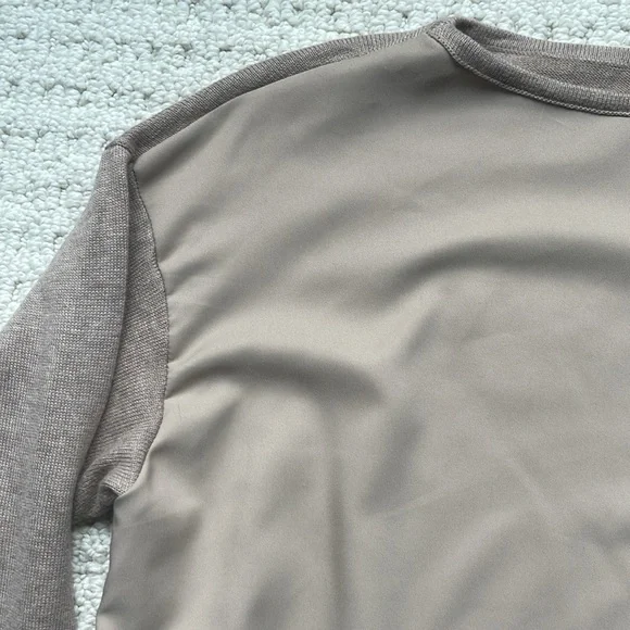 Ralph Lauren LRL Farheen Twill Front Sweater Dress in Hayfield Size Small - Picture 3 of 13